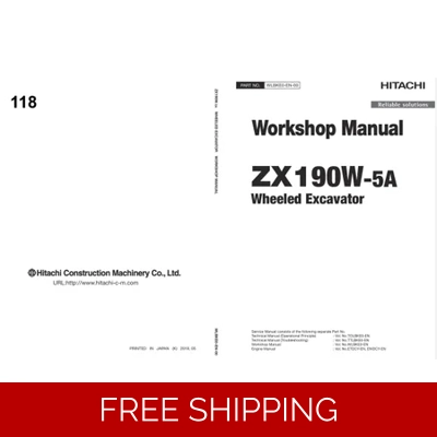 HITACHI ZX190W-5A WORKSHOP MANUAL AND DIAGRAMS